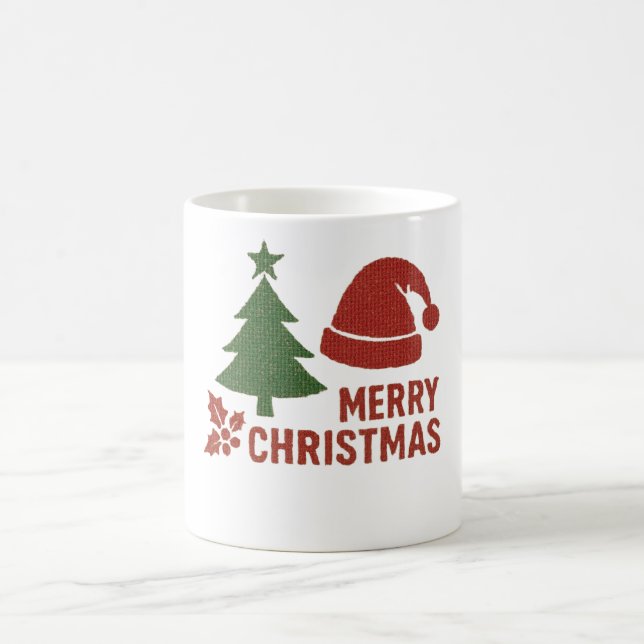 Mug Merry Christmas with a cute knitted feel (Centre)