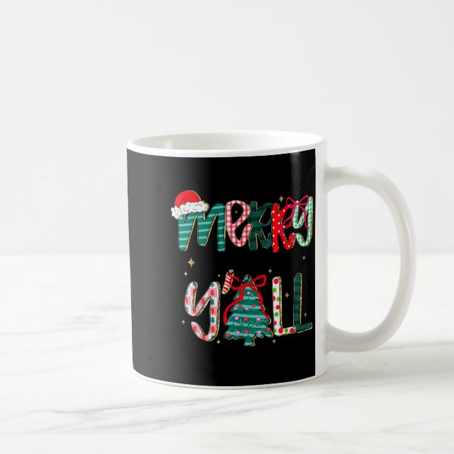 Mug Merry Christmas Y’all Southern Christmas Tree Girl (Droite)