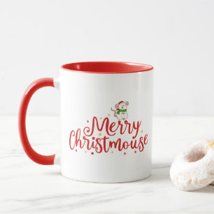 Mug Merry Christsouris joyeux petite souris