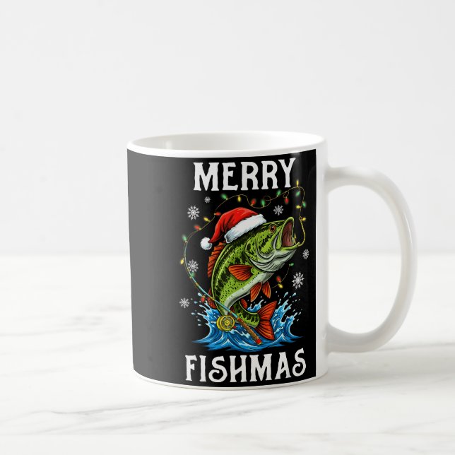 Mug Merry Fishmas Santa Fishing Lovers Funny Fisherman (Droite)