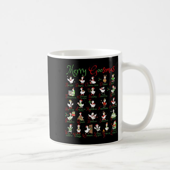 Mug Merry Goosmas Christmas Silly Goose A To Z Cute De (Droite)