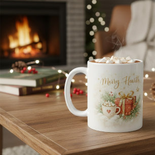 Mug Merry Hearth Noël - Cocoa Festive et Cadeau