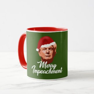 MUG MERRY IMPEACHING TRUMP SANTA HAT CADEAU
