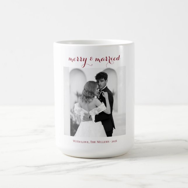Mug Merry & Married - Personalized Newlywed Christmas  (Centre)
