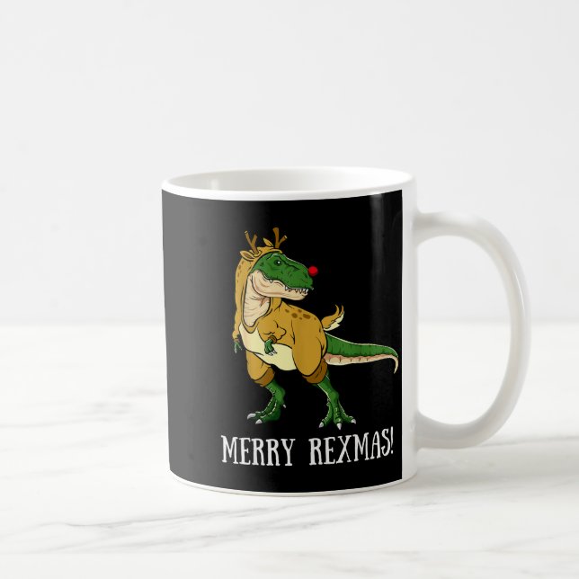 Mug Merry Rexmas Reindeer T-rex Rudolph Dinosaur Chris (Droite)