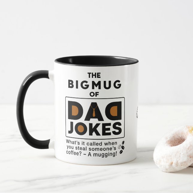 Mug Merveilleux papa plaisante Design Texte Typographi (Avec donut)