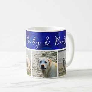 Mug Mes Amours Bannière Bleue Royale Noms 4 Photos Ani