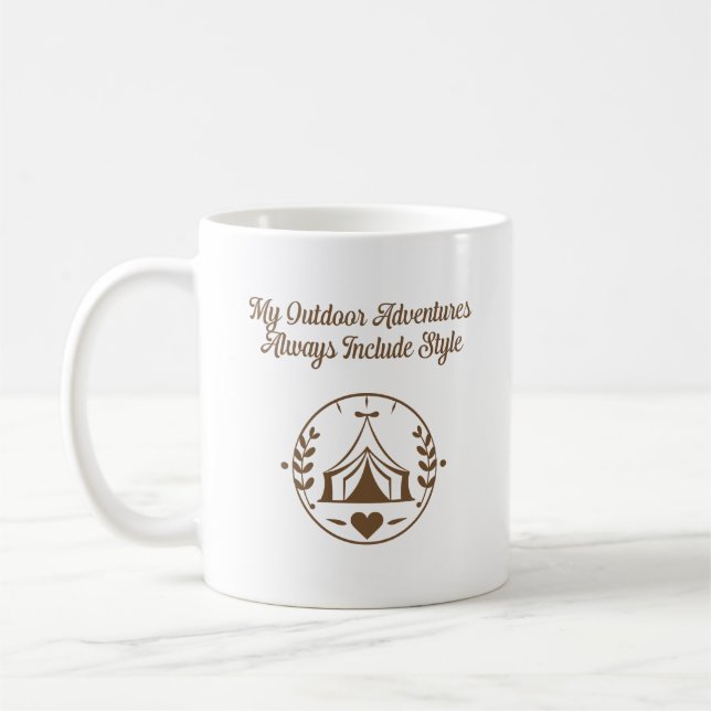 Mug Mes aventures en plein air comprennent toujours du (Gauche)