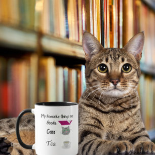 Mug Mes choses préférées sont les livres, les chats et