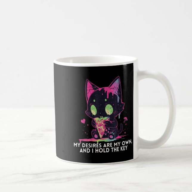 Mug Mes Désirs Sont Les miens Et J'Ai Le Chat Stoïque  (Droite)