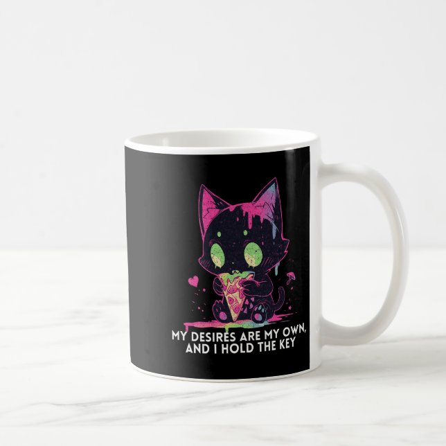 Mug Mes Désirs Sont Les miens Et J'Ai Le Chat Stoïque  (Droite)