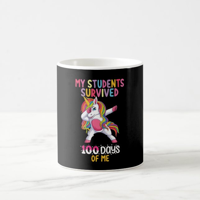 Mug Mes élèves ont survécu 100 jours de moi Enseignant (Centre)