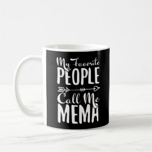 Mug Mes gens préférés m'appellent Mema Grand-mère
