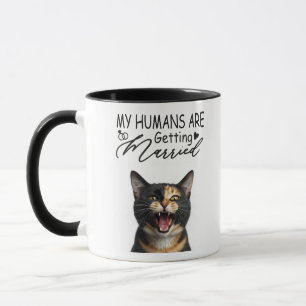 Mug Mes Humains Se Marient Photo de Chat Personnalisée