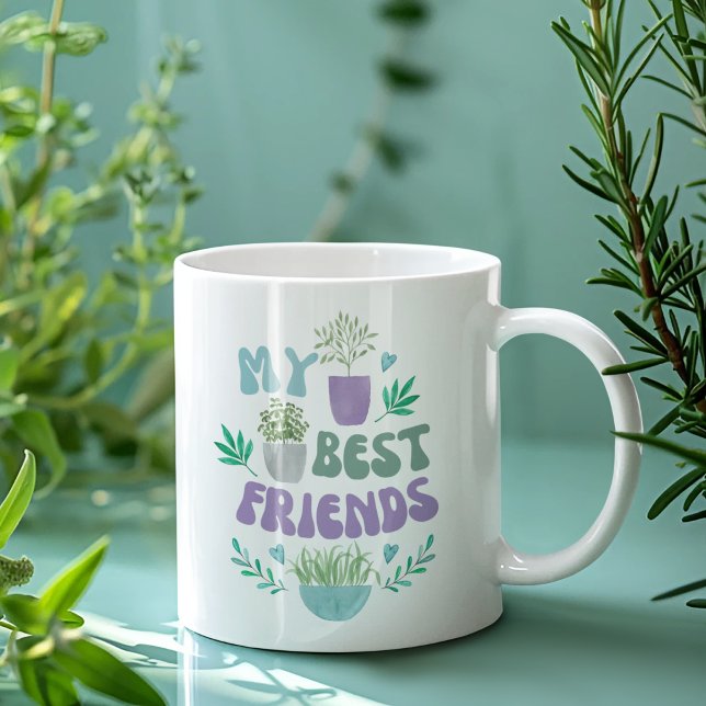 Mug Mes meilleurs amis sont la Musique Plante (This, "My best friends" are plants mug would make the perfect gift for the plant lover! )