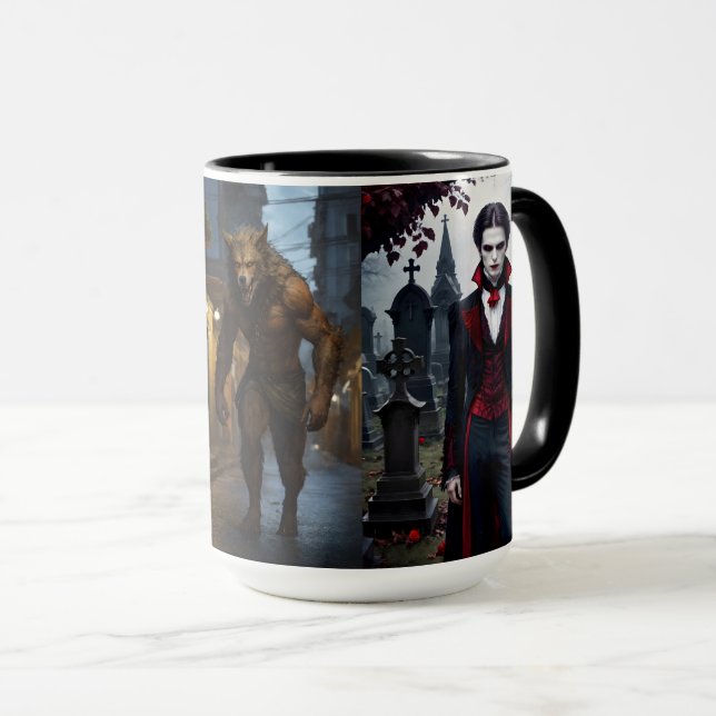 Mug Mes Nuits Sont Réservées Pour Monster Romance (Devant droit)