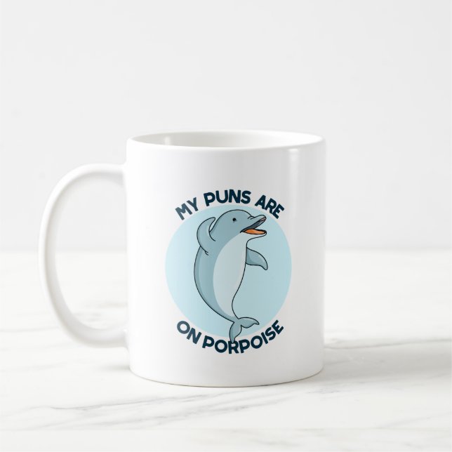Mug Mes Puns Sont Sur Le Marsouin Drôle Animal Pun (Gauche)