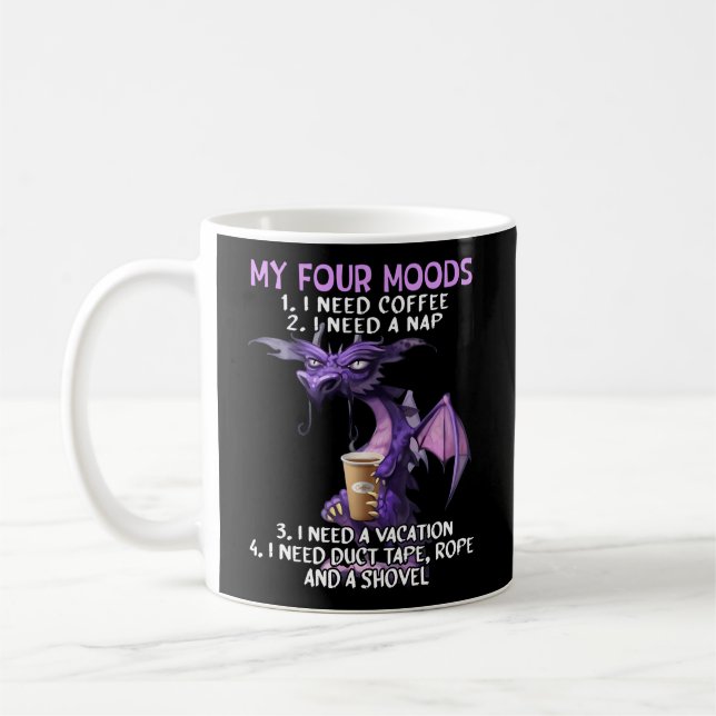 Mug Mes Quatre Humeurs J'Ai Besoin De Café J'Ai Besoin (Gauche)