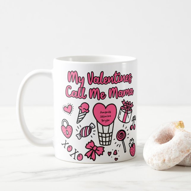 Mug Mes Valentins M'Appelent Maman (Avec donut)