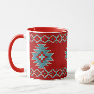 Mug Mésas Sud-Ouest Rouge & Turquoise