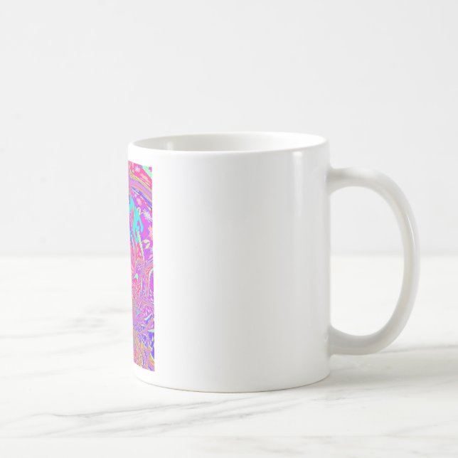 Mug Mesmerizing Whirlpool Love Cyan Texte art Graphiqu (Droite)
