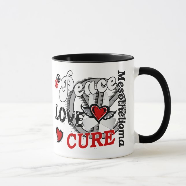 Mug Mèsothéliome du traitement 2 d'amour de paix (Droite)