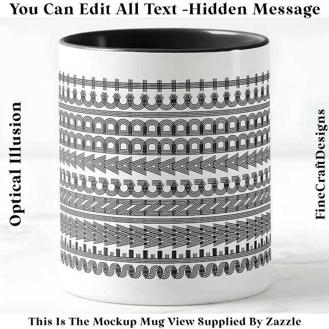Mug Message caché de l'accoutumé de couture Nouveauté  (Créateur téléchargé)