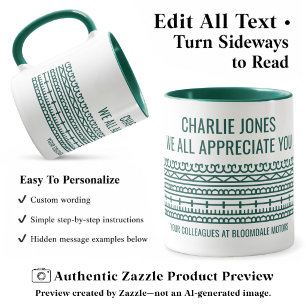 Mug Message caché drôle de retraite personnalisé Vert