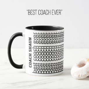 Mug Message caché Nom personnalisé Meilleur entraîneur