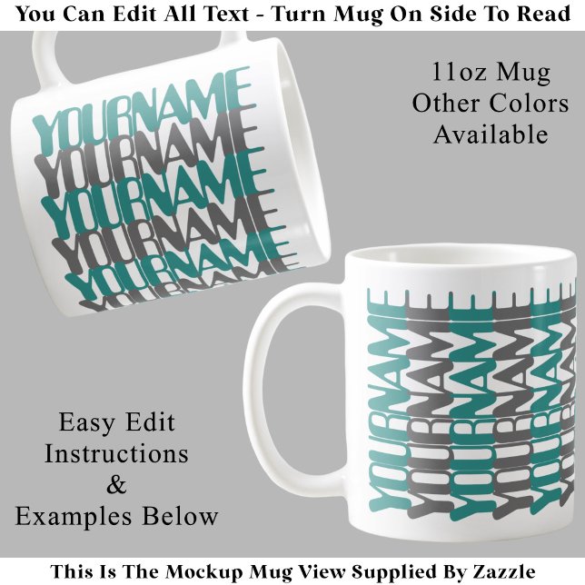 Mug Message Caché Personnalisé Court Nom Personnalisé  (Créateur téléchargé)