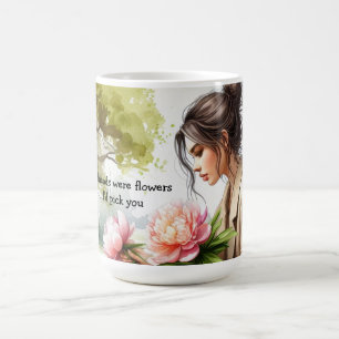 Mug Message d'amitié Fille cueillette