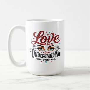 Mug Message d'amour des yeux expressifs Imprimer