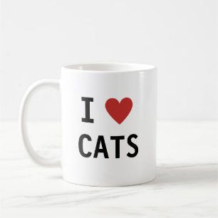 Mug Message de chats de coeur classique