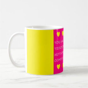 Mug Message de l'ours en peluche miel muqueuse rose ja