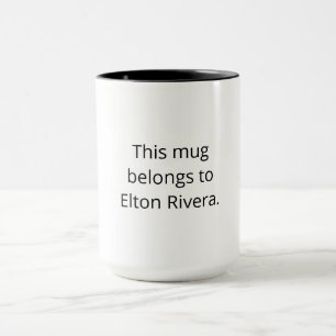 Mug Message de possession : noir et blanc