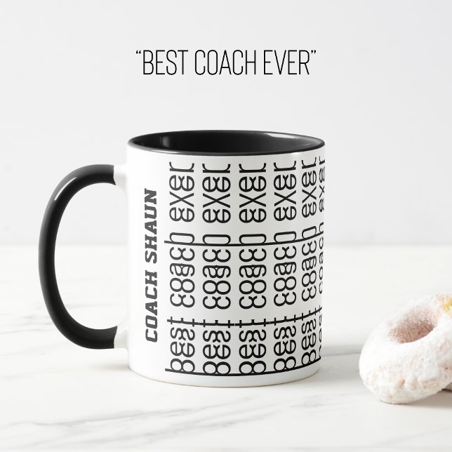 Mug Message masqué Meilleur entraîneur personnalisé ja (Créateur téléchargé)
