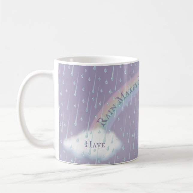 Mug Message personnalisé Arche arc-en-ciel et nuages b (Gauche)