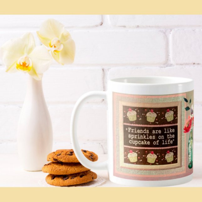 Mug Message spécial ami Bouquet floral (Créateur téléchargé)