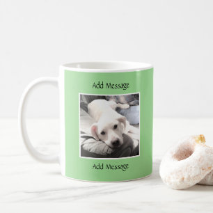 Mug Message vert mignon une photo lumière