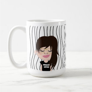 Mug MESSY MOM   Visage(s) amusant(s) rayé(s) Fête des 