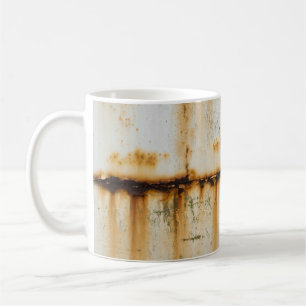 Mug Métal blanc rouillé : surface texturée