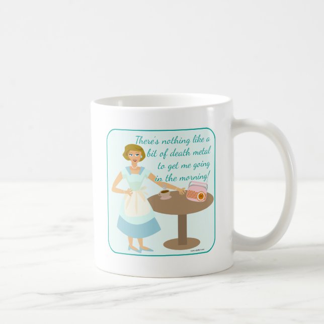 Mug Métal de mort femme au foyer (Droite)