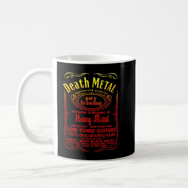 Mug MÉTAL DE MORT LOURD MÉTAL pour la musique de Hard  (Gauche)