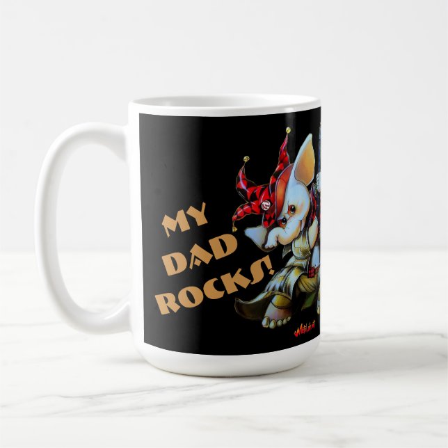 Mug Metalphant Jester Mon père Rocks Mug (Gauche)