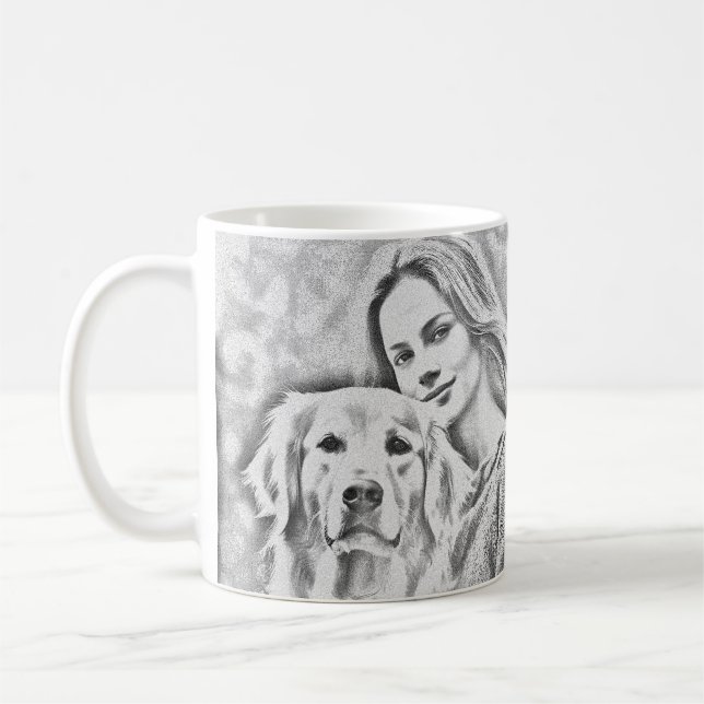 Mug Mete golden retriever Meilleur Chien Maman Jamais  (Gauche)