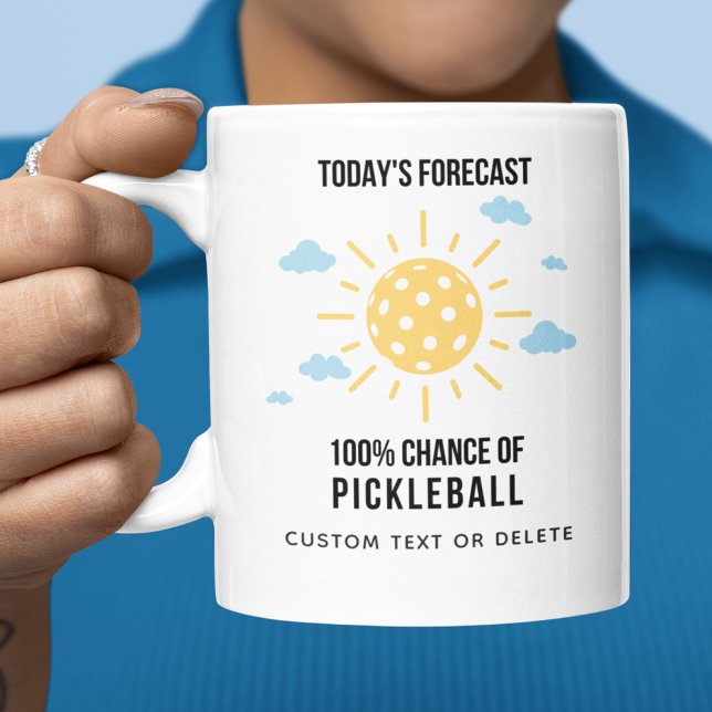 Mug Météo drôle Prévision 100% Chance de Pickleball (Créateur téléchargé)