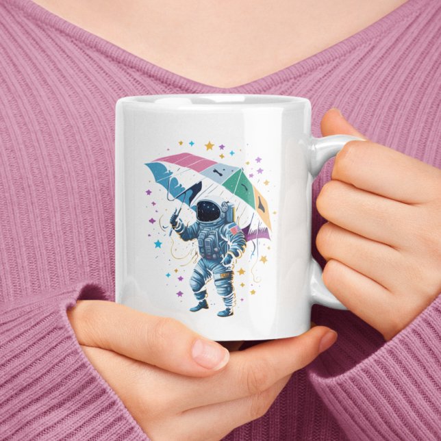 Mug Météo spatiale Tempête de l'astronaute Abstraite (Créateur téléchargé)