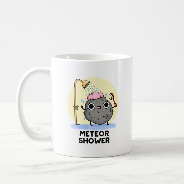 Mug Meteor Douche Funny Science Pun (Gauche)