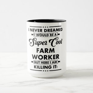 Mug Métier/Profession drôle Super Travailleur agricole