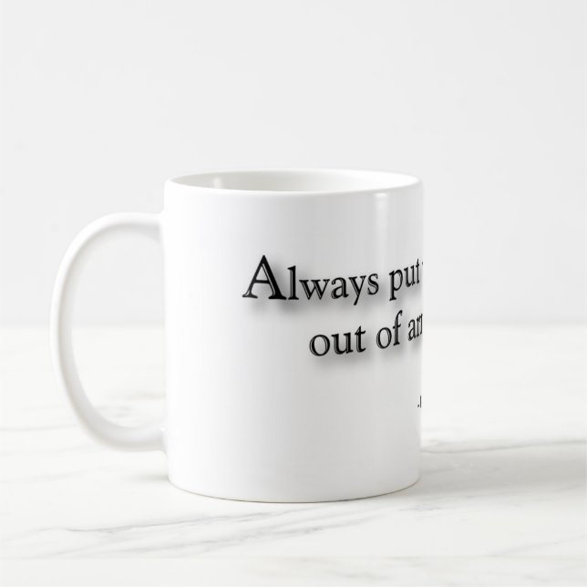 Mug "Mettez toujours vos boissons hors de la manière (Gauche)